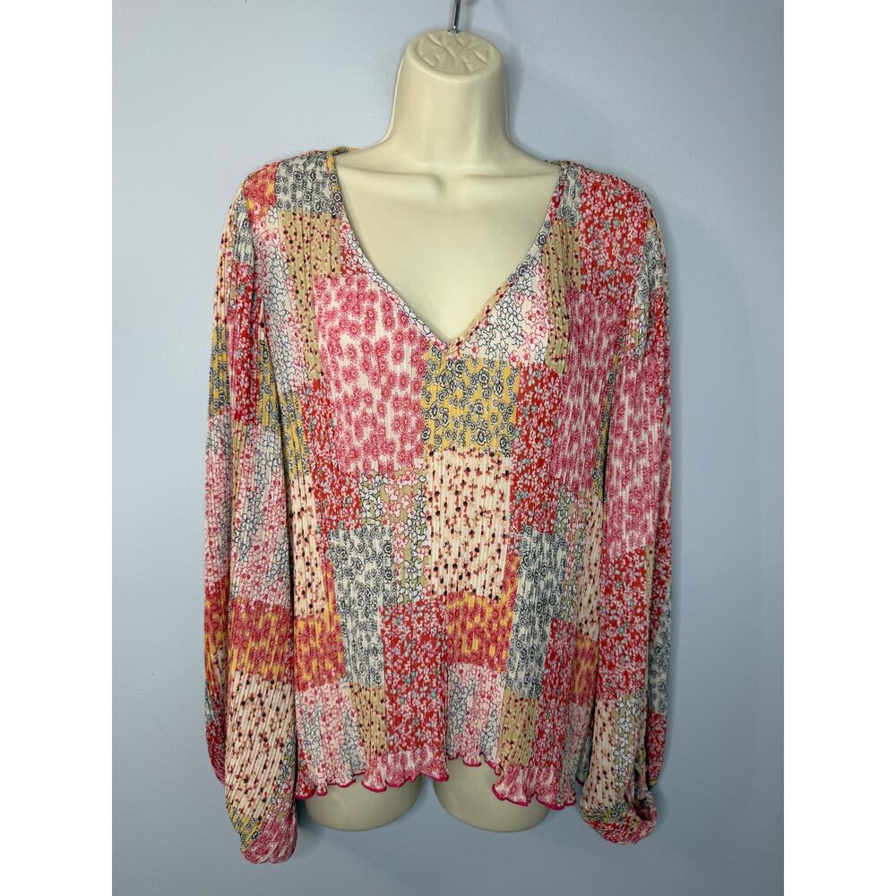 Muche & Muchette V Neck Blouse long Sleeve Blouse O/S - Picture 6 of 10